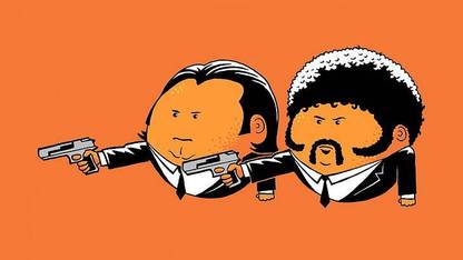 Pulp Fiction John Travolta Vincent Vega Samuel L Jackson Matte Finish Poster Paper Print