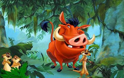 Timon And Pumbaa Characters From The Lion King Matte Finish Poster Paper Print