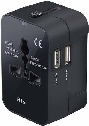 Jihaan Universal Travel Adapter, International Plug Power Adapter with 2 USB Port Worldwide Adaptor