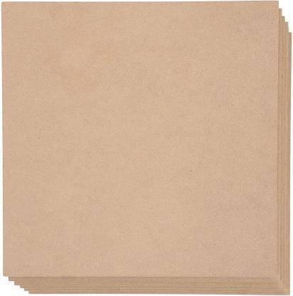 DI-KRAFT 2.3mm MDF Board sheet (12 x 12 Inch) 6 Pcs Chipboard Sheets for Art and Crafts Pine Wood Veneer