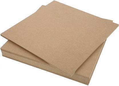 DI-KRAFT 5.5 mm MDF Board sheet (10 x 10 Inch) 6 Pcs Hardboard Sheets for Art and Crafts Pine Wood Veneer