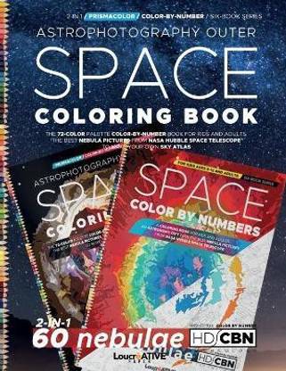 Prismacolor Astrophotography Space Coloring Book 60 nebulae 2-in-1