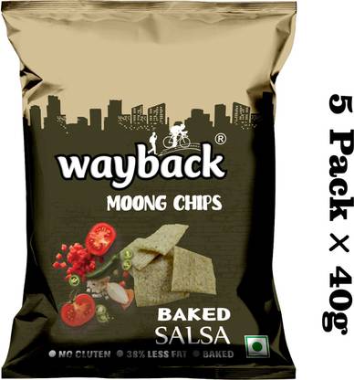 wayback Moong Chips Salsa Backed 40g x 5 Packs Chips