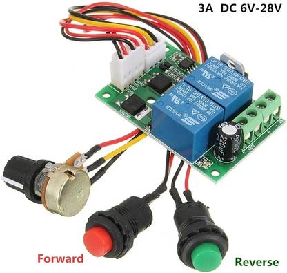 electrolight DC 12V 24V 3A 21kHz PWM DC Motor Speed Regulator Controller Adjustable Speed Control Reversible Relay Module 6V-28V 1203BS Motor Control Electronic Hobby Kit