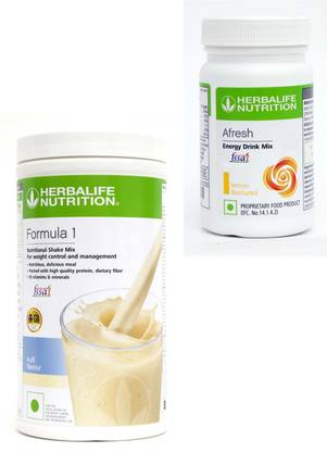 HERBALIFE Weight Loss Combo With Formula 1 Shake mix Kulfi Flavor With Afresh Energy Drink Lemon Flavor Combo