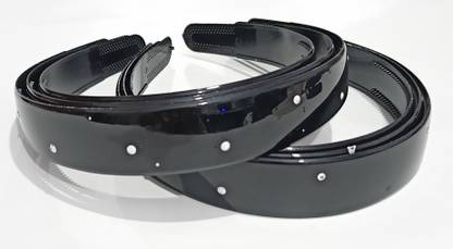 Myra Collection Set of 6 Polka dots Black Hair band Headband Headwear Hair Accessories for Women Head Band