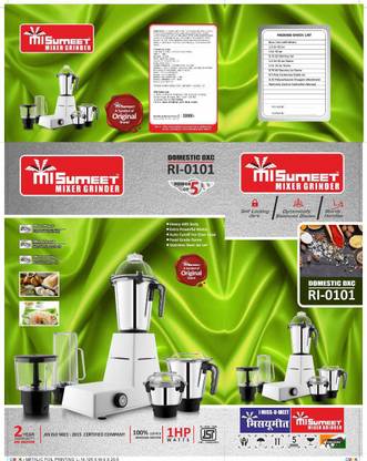 MI Sumeet 5 JAR 1000 W Mixer Grinder