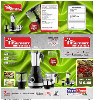 MI Sumeet MIXER 1000 W Mixer Grinder