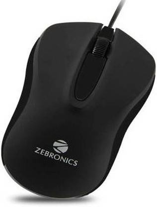 ZEBRONICS ZEB USB WIRED WING MOUSE 3 BUTTON SOFT CLICKS Wired Ambidextrous Laser  Gaming Mouse