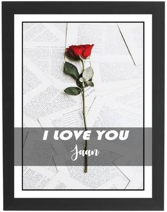 Beautum I Love You Jaan Name Love You Printed Unique Digital Reprint 9inch x 13inch Painting Model No:CMGHP007452 Digital Reprint 13 inch x 9 inch Painting