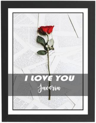 Beautum I Love You Javeria Name Love You Printed Unique Digital Reprint 9inch x 13inch Painting Model No:CMGHP007861 Digital Reprint 13 inch x 9 inch Painting