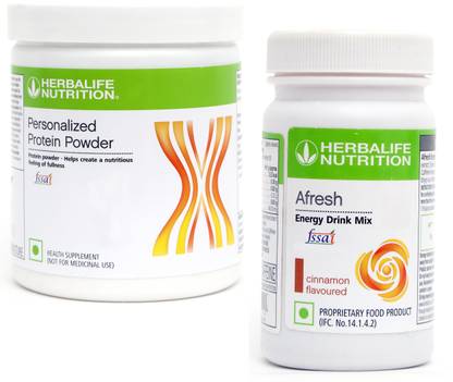 HERBALIFE PERSONALIZED PROTIEN POWDER 200g WITH AFRESH CINNAMON 50g SET OF 2PCS Plant-Based Protein