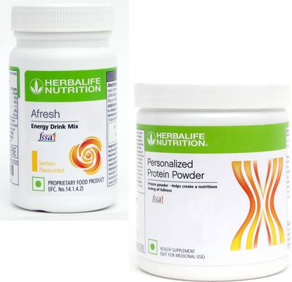 HERBALIFE PERSONALIZED PROTIEN POWDER 200g WITH AFRESH LEMON 50g SET OF 2PCS Plant-Based Protein