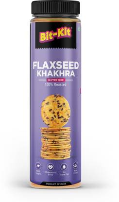 Vajani Bitkit - Flaxseed Coin Khakhra (Gluten Free) (Pack of 4, Jar)