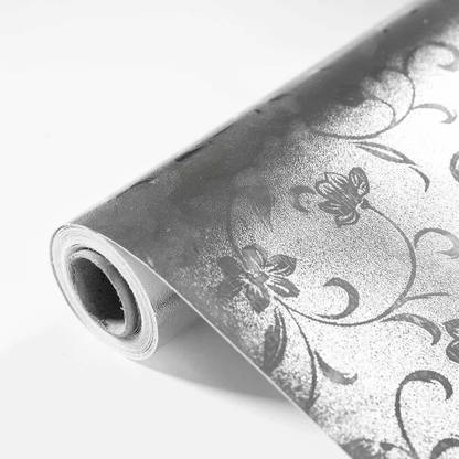 Aaysha Paper Decorative Silver Wallpaper
