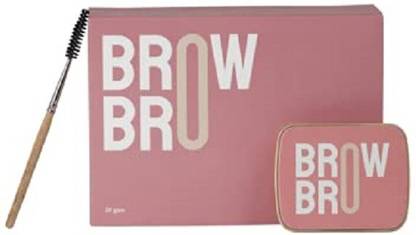 Indulgeo Essentials Brow Bro - Chemical Free Brow Styling Product (20 gms) With 2 Spoolies | Brow Styling Product | Brow Growth & Brow Enhancer | Brow Setting Soap | Fuller Brows | Brow Moisturizer | Brow Hair Growth, Volume, Fluffier Brow Makeup | Paraben Free Eye Brow Shaper, Defining Eye Brow Shape | Ayush Certified | Cruelty Free | 100% Organic | No Sulphates & Parabens | Made In India