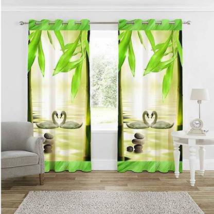 SHREE PM 150 cm (5 ft) Polyester Blackout Window Curtain (Pack Of 2)