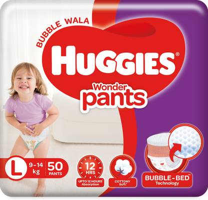 Huggies Wonder Pants with Bubble Bed Technology Diapers - L