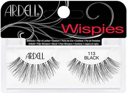 Ardell WISPIES 113 BLACK - 61310 + Duo Clear Glue 1g Pack of 1 Number of piece 2