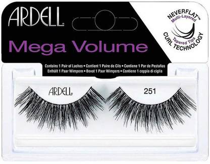 Ardell MEGA VOLUME 251-65849 + Duo Clear Glue 1g Pack of 1 Number of piece 2