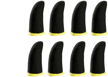 naksh collection Pubg Anti-Slip Thumb Sleeve Pack Of 4 Pair Black & Yellow  Gaming Accessory Kit
