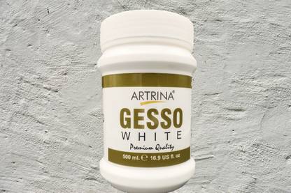 Eascan Art White Gesso Acrylic Medium ,500 ML, White Gesso White Gesso for Paint Formulations