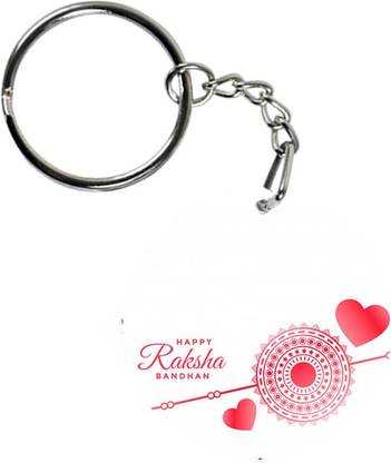 COLOR YARD best raksha bandhan round keychain with creative illustration design on Key Chain