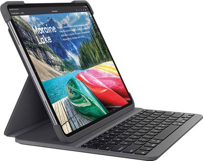 Logitech Slim Folio Pro for 27.94 cm (11 inch) iPad Pro, Backlit, Magnetic Latch Bluetooth Handheld Tablet Keyboard Compatible with Desktop, Laptop, Mac