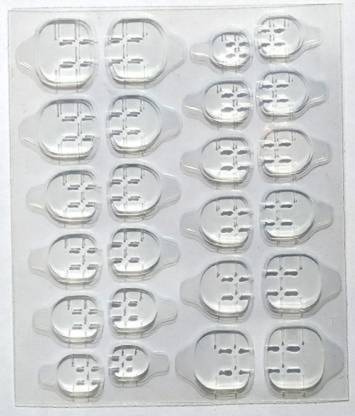 BEAUTY DESIRE Imported Best Quality 1 Sheet (24 Pics) Waterproof Breathable Jelly Double Sided Adhesive Tabs Nail Glue Sticker False Nail Tips (Transparent)