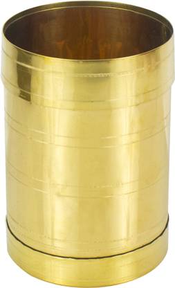 Spillbox Brass Rice Measuring Pot Padi Uzhakku, Changazhi Traditional Measuring Vessel for Paddy and Grains, nira para Kerala Vessel, Cup, Jug, Mug, Bowl for Home and Kitchen-Big-1 Brass