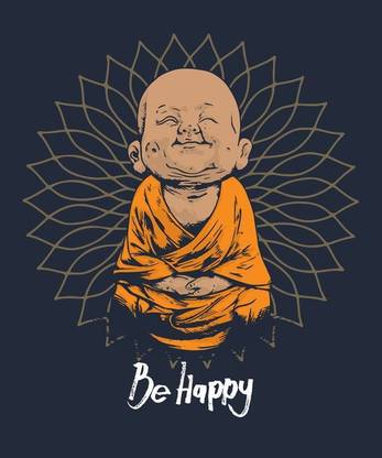 LITTLE BUDDHA - BE HAPPY POSTER Paper Print