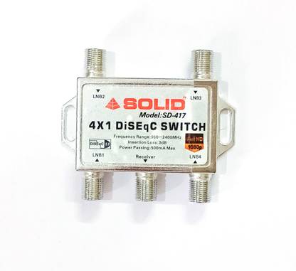 Solid SD-417 4 IN1 DISEQC LNB MULTI SPLITTER SWITCH Media Streaming Device