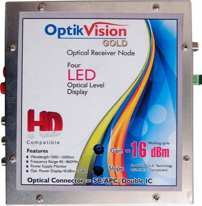 optik vision gold Optical Receiver Double IC Metal Node -16dbm Media Streaming Device