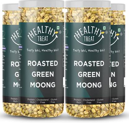 Healthy Treat Solid Moong 600 gm ( Pack of 4-150 gm each) | Spicy Masala | Protein Rich| Gluten Free , Vegan
