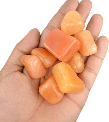 REIKI CRYSTAL PRODUCTS 100% Natural Crystal New-108-Red Aventurine-Tumble-stone-100gm Regular Asymmetrical Crystal Stone
