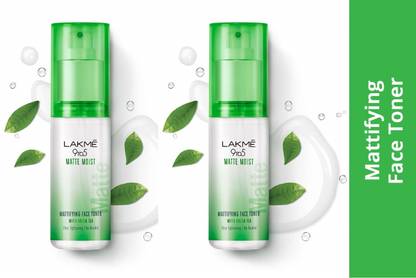 Lakmé 9to5 Matte Moist Mattifying Face Toner with Green Tea (Pack of 02) (60ml x 02) Men & Women