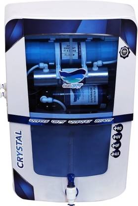 Clean jal CRYSTAL ALKALINE Water Purifier RO + ALK + UF + UV 10 L 12 L RO + UV + Alkaline Water Purifier