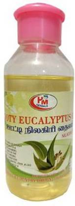 HM Herbals Nilgiris Eucalyptus Oil 100% Natural Nilgiri thailam, Neelgiri tel for sinus, cold, natural sanitizer, skin & mehandi diffuser, headache 100ML