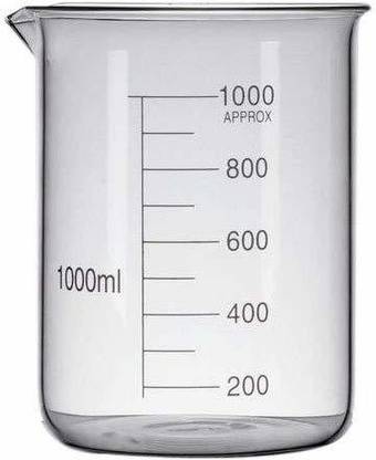 glassco 1000 ml Low Form Beaker