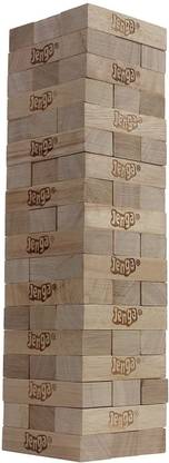 GREEN WAY Gaming Jenga Mini Game, Hardwood Blocks, Stacking Tower Game for Kids Ages 6 and Up, 1 or More Players