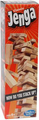 Engineer's box 48 Pcs Large Jenga Wood Blocks.Building Bricks . ( Zenga Wooden Block) (Brown)