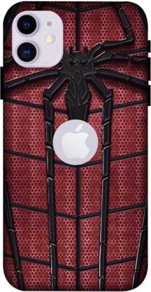 NDCOM Back Cover for iPhone 11 Apple Logo Cut Avengers Spider Man Fancy Printed