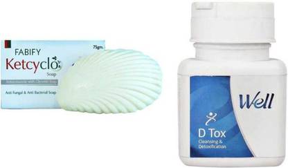 Fabify Ketcyclo Soap With Well D Tox - Detoxification & Cleansing Liver Support - 60 Tablets