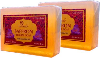 Face Magic SAFFRON HANDICRAFT SOAP PACK OF 2 (125G)