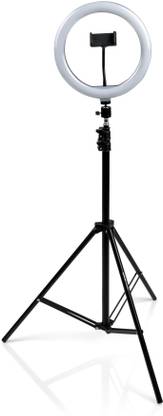 Treadmill Best Quality 10" inch LED Ring Light with 7 Ft Tripod Stand Combo and Phone Holder for YouTube, instagram Reels Photo-shoot Video Live Stream Makeup Videos vlogging Vigo Video Shooting | 3 color modes Dimmable Lighting | Recording with Mobile Phone and Camera Clip Setup Ring Flash Flash