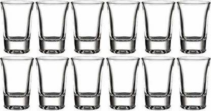 BRIGHTLIGHT TRADERS (Pack of 12) Heavy Base Shot Glass Set,Whisky Shot Glasses 35 ML, Liqueur Glasses Spirits Glasses Mini Glass Cups Double Side Cordial Glasses,Tequila Cups Small Glass Shot Cups Glass Set Shot Glass