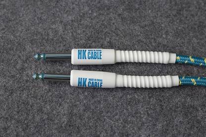 Belear Noiseless 6.35 Jack 3 Meter Blue Electric Bass Guitar Instrument Cable Single Angled TS Patch Cable
