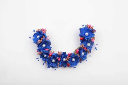 sr cosmic grocery Trending Special Quality Super Stylish Artificial Nevy Baby Pink colour flower with bunch of pollens for Bridal Juda Hair bun Artificial Flowers Bun Clip