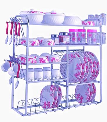 AVAIL Utensil Kitchen Rack Steel 5 Layer 30*30 inch Wall Mount Modern Kitchen Rack / Utensils Dish Rack / Stainless Steel Kitchen Rack / Stand Utensil
