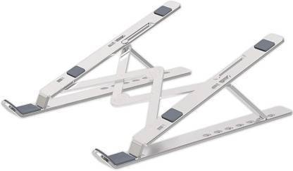RAKRISH Aluminium Metal Laptop Stand Portable Laptop Stand, Adjustable Aluminum Laptop Riser Computer Stand, Height Adjustable Laptop Stand Ergonomic Foldable Portable Desktop Holder Aluminium, Stainless Steel Desk Stand Rotatable Laptop Stand with Adjustable Height Compatible with Universal, 26 - 35 cm Laptops
